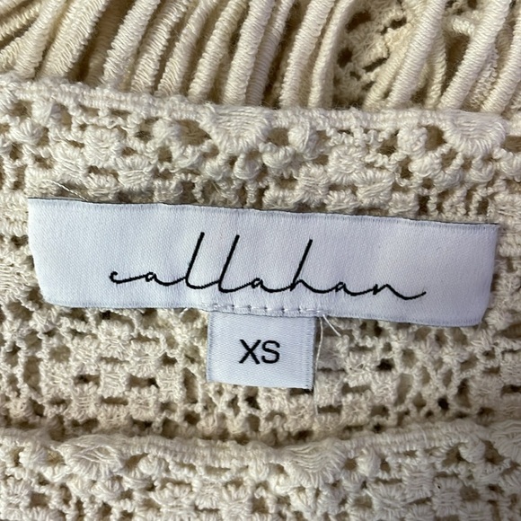 Callahan Cream Crochet Fringe Top - Picture 5 of 7